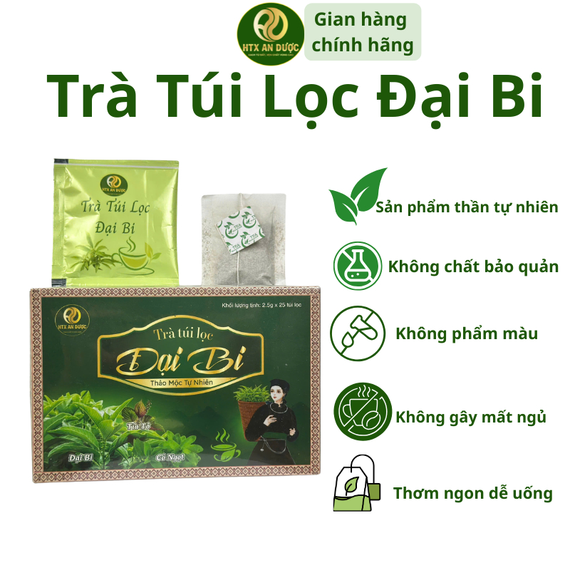 TRÀ TÚI LỌC ĐẠI BI, TÍA TÔ