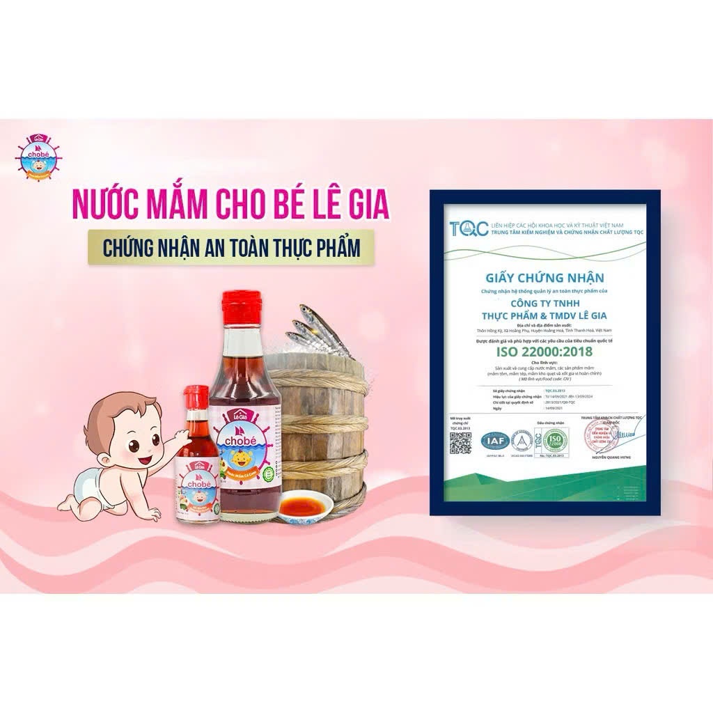 Nước Mắm Lê Gia Cho Bé Ăn Dặm. Nước Mắm Cá Cơm Nhạt Muối Giàu Acid Amin Cho Bé Từ 1 Tuổi