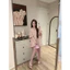 Váy sơ mi dáng ngắn phối bèo nhún chất thô xốp họa tiết chấm bi đầm ngủ babydoll coquette HCOM27276