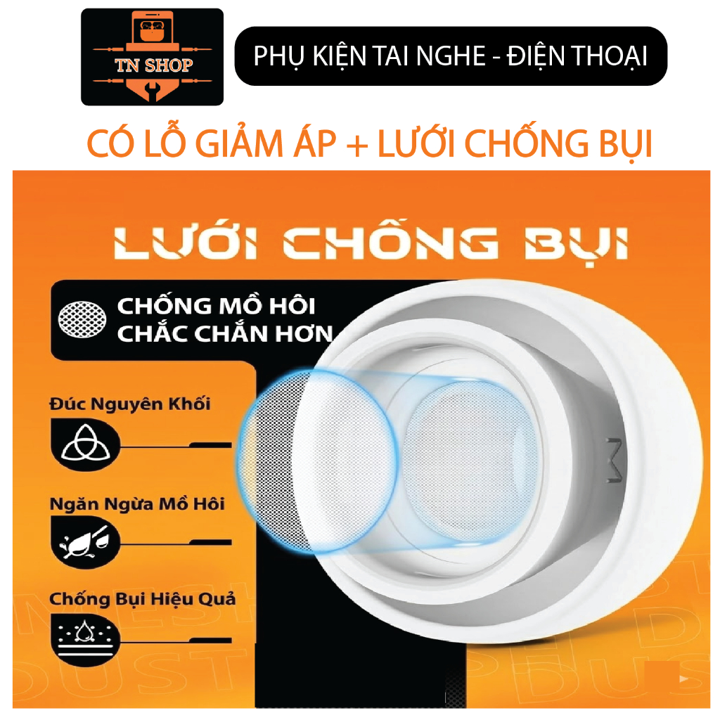 [NÚM AIRPORDS PRO GEN1/2] BỘ 2 NÚT TAI NGHE MỀM MẠI DÀNH CHO AIRPORDS PRO GEN 1 PRO GEN 2 CÓ LỖ GIẢM ÁP CÓ LƯỚI