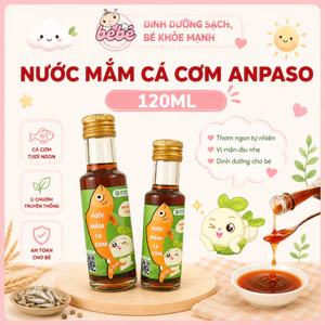 Nước Mắm Ăn Dặm Cho Bé Anpaso 120ml. Nước Mắm Cá Cơm Nguyên Chất 40 Độ Đạm