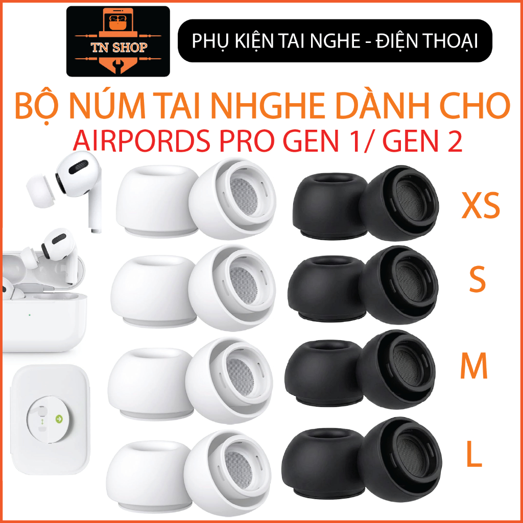[NÚM AIRPORDS PRO GEN1/2] BỘ 2 NÚT TAI NGHE MỀM MẠI DÀNH CHO AIRPORDS PRO GEN 1 PRO GEN 2 CÓ LỖ GIẢM ÁP CÓ LƯỚI