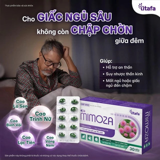TPBVSK NP Mimoza (Hộp 3 vỉ x 10 viên) - Hỗ trợ an thần, cải thiện giấc ngủ