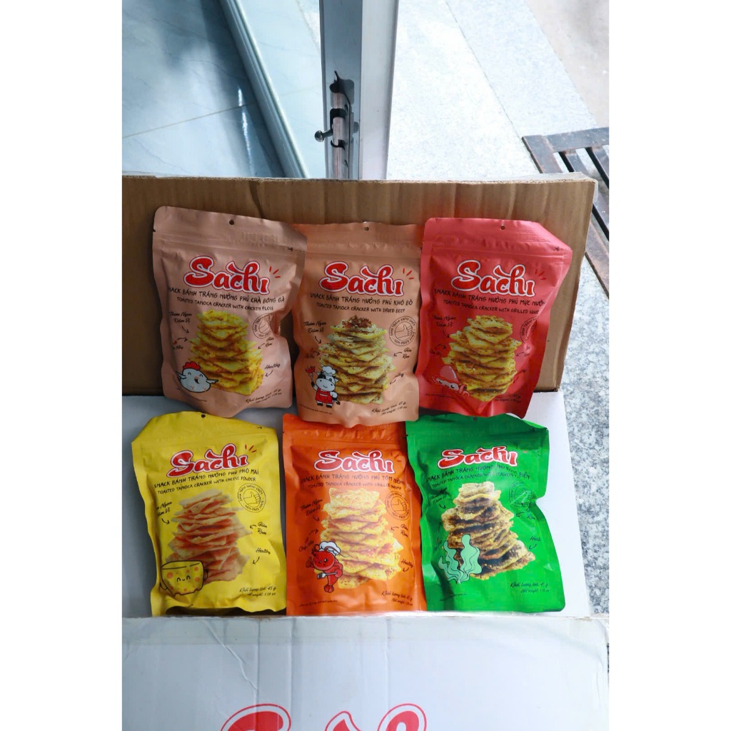 [COMBO 3 GÓI] Snack Bánh Tráng Nướng Giòn Sachi Phủ Vị Thơm Ngon Giòn Tan Ăn Vặt Health