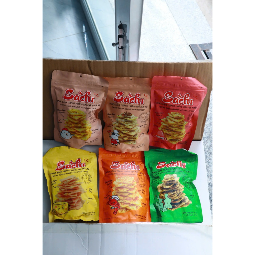 [COMBO 3 GÓI] Snack Bánh Tráng Nướng Giòn Sachi Phủ Vị Thơm Ngon Giòn Tan Ăn Vặt Health