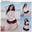 Bikini Tam Giác Kèm Áo Lưới Voan Mỏng + Quần Bí Ren Tiểu Thư Hot Trend Kieupham.shop