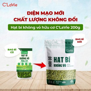 Hạt bí hữu cơ đã tách vỏ C'LaVie 200g