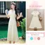 Váy Polo Dáng Dài Nhún Eo - Váy Polo Ngắn Tay Dáng Xòe Tiểu Thư Công Sở Đi Chơi Dạo Phố Thu Hút