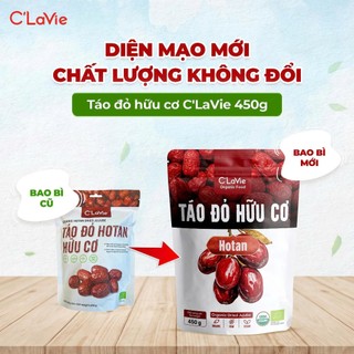 Táo đỏ, hồng táo khô HOTAN hữu cơ C'LaVie 450g dùng chưng yến, pha trà
