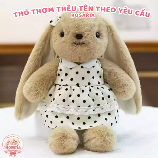 Thỏ Bông Thơm Nhẹ Thêu Tên Theo Yêu Cầu – Gấu Bông Cute Làm Quà Tặng Người Yêu Siêu Ý Nghĩa