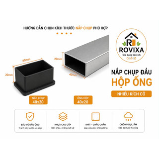 Nắp Chụp Đầu Ống Hộp Nhựa Đen(10 cái) Bịt Đầu Sắt Hộp Nhiều Kích Thước
