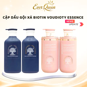 Cặp Dầu Gội Xả Biotin Voudioty Essence Phục Hồi Tóc Hư Tổn - Ever Queen