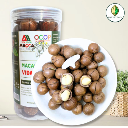 Hạt macca nứt vỏ sấy khô, hạt dinh dưỡng ăn vặt healthy HẠT VIỆT SẠCH, hạt ăn kiêng, giảm cân