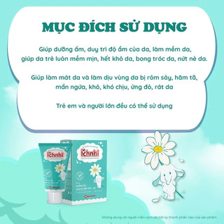 Kem dưỡng ẩm thảo mộc Ích Nhi, Tuýp 30g, Giúp làm mềm da, giúp da trẻ luôn mềm mịn, hết khô da, bong tróc da, nứt nẻ da
