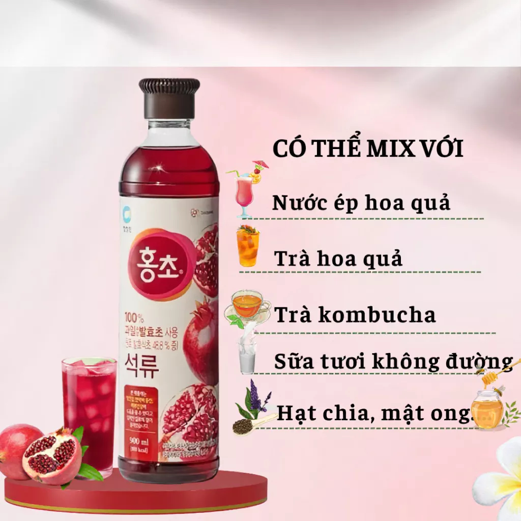 Giấm Lựu Daesang Hàn Quốc 900ml Hỗ Trợ Giảm Cân Và Đẹp Dáng - Ever Queen