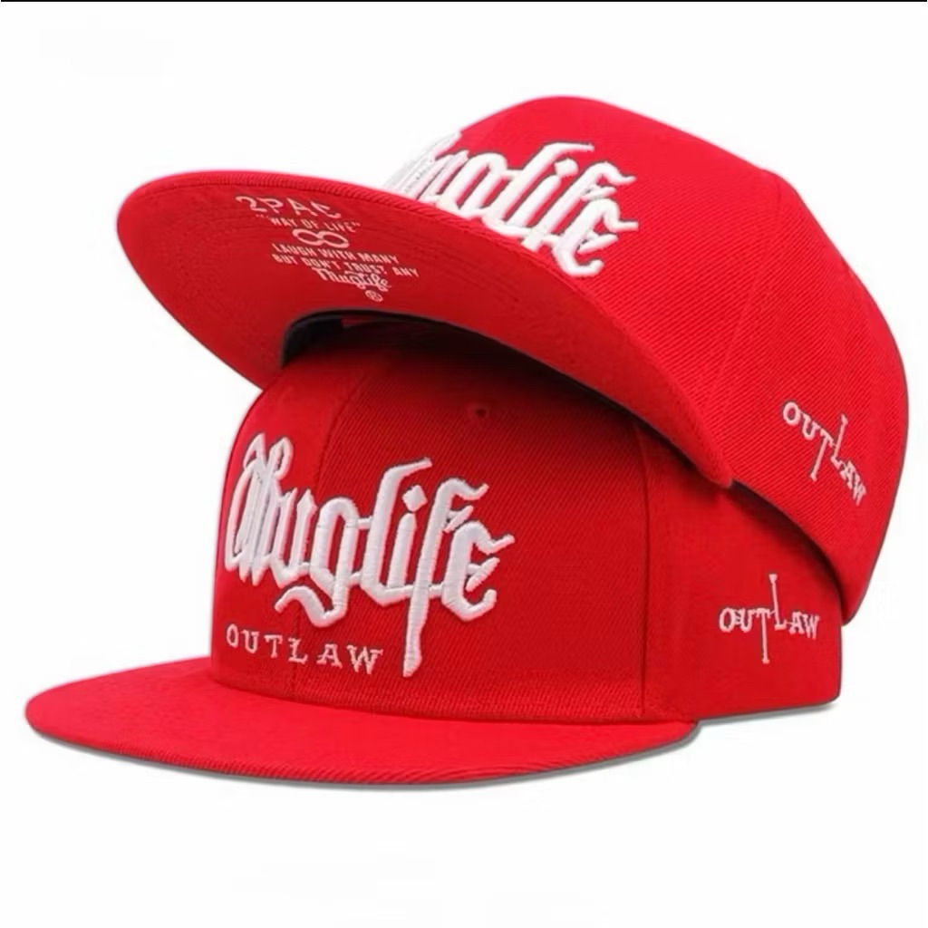 Mũ hiphop in kết dưới thời trang nam nữ - Nón lưỡi trai thuglife phối khoá nhựa bấm thời trang cá tính đường phố
