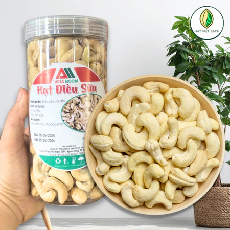 Hạt điều tươi nấu sữa, hạt điều rang muối nguyên vị HẠT VIỆT SẠCH, hạt dinh dưỡng ăn kiêng, giảm cân