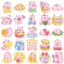 Set Sticker Capybara Màu Hồng Chống Nước Dán Laptop Vali Mũ Bảo Hiểm Sổ Tay