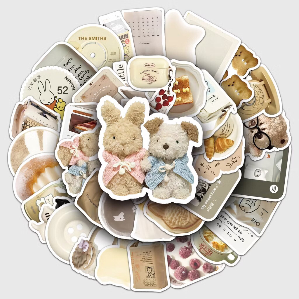 sticker với màu sắc vintage bắt mắt