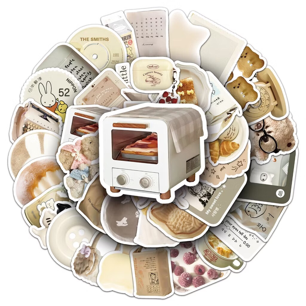 sticker với màu sắc vintage bắt mắt