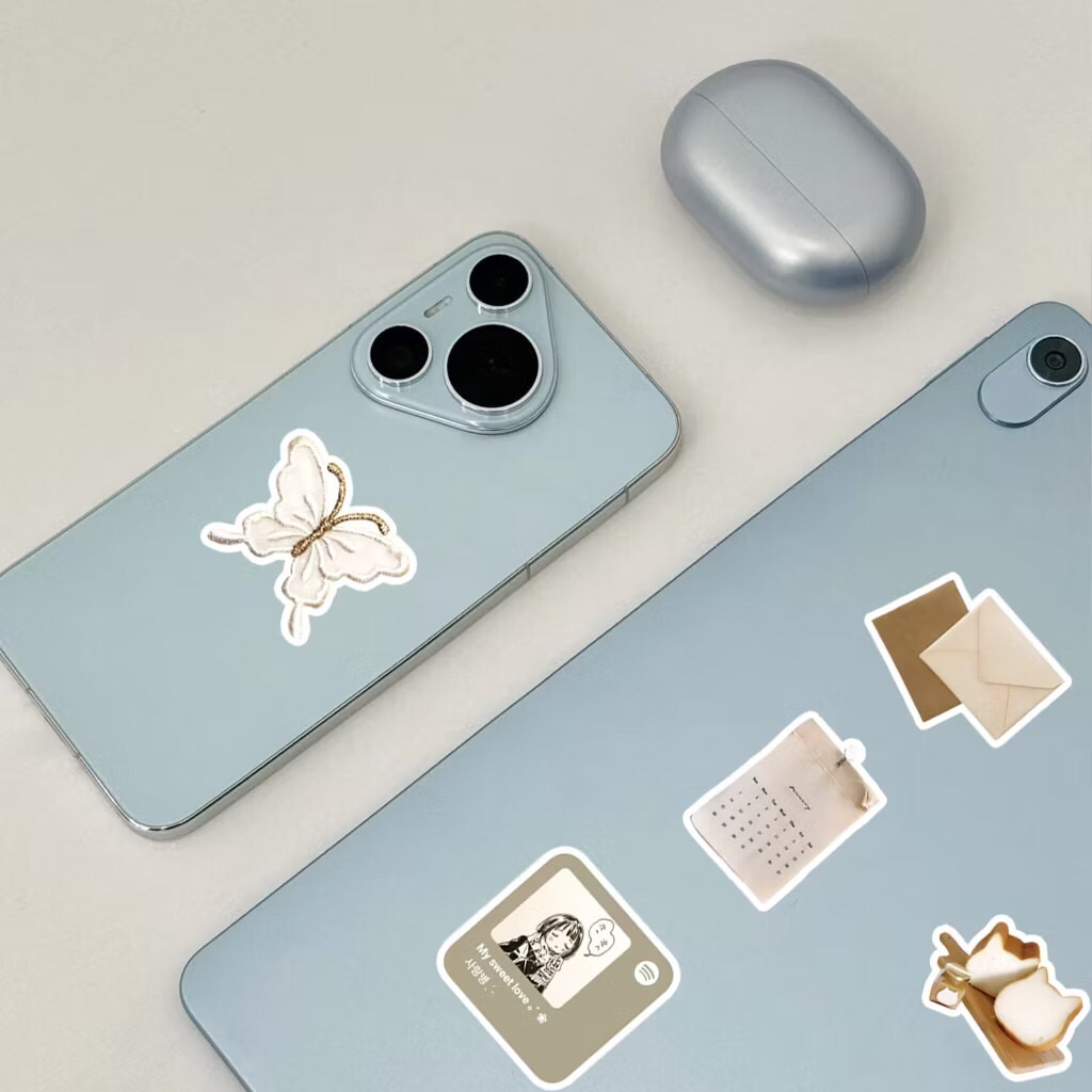 sticker với màu sắc vintage bắt mắt