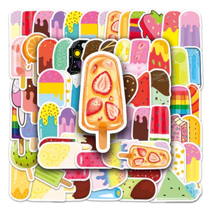 Set Sticker Kem Ice Cream Chống Nước Dán Laptop Vali Mũ Bảo Hiểm Sổ Tay