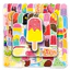 Set Sticker Kem Ice Cream Chống Nước Dán Laptop Vali Mũ Bảo Hiểm Sổ Tay