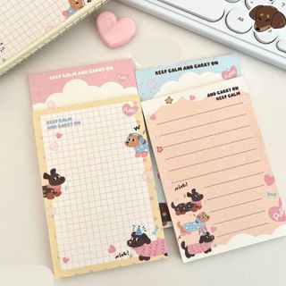 LEAFBOOK Giấy Note A7 Không Keo Pastel Dễ Thương – Sổ Ghi Chú Mini Bỏ Túi, Viết Lời Nhắn, Ghi Việc Cần Làm