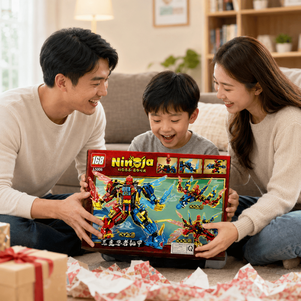 Robot Ninja Biến Hình 3in1 168 Mảnh Ghép Đồ Chơi Lắp Ráp Trí Tuệ STEM Quà Tặng Cho Bé