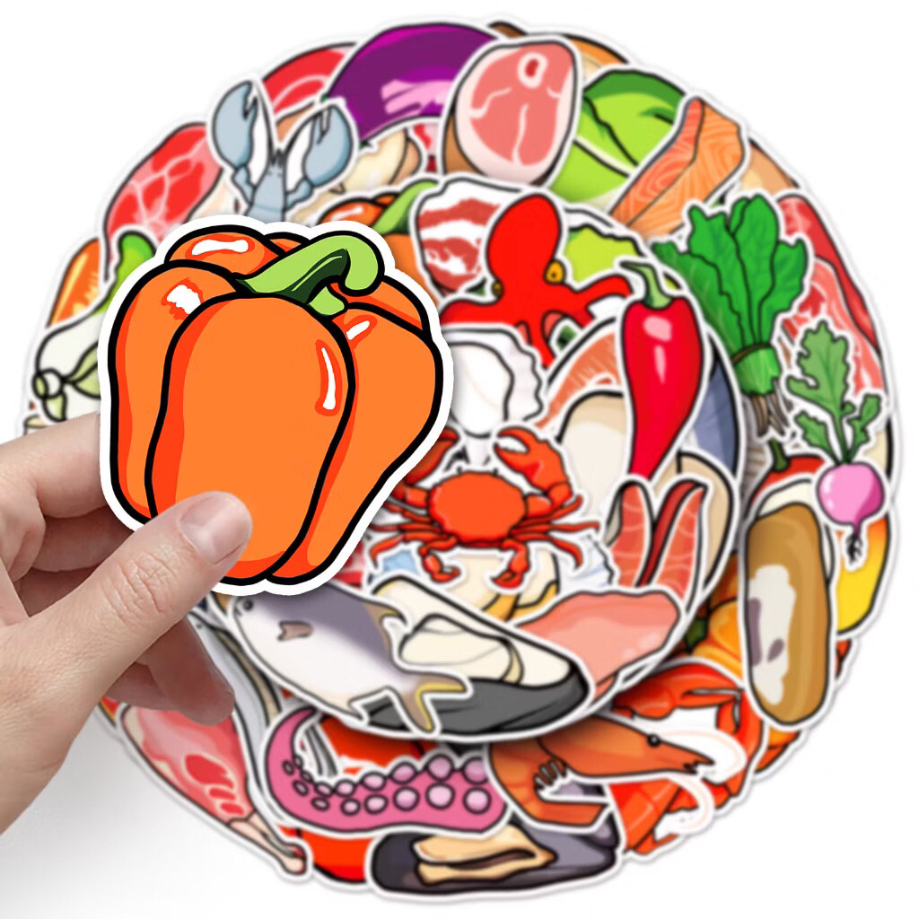 sticker sea food các món