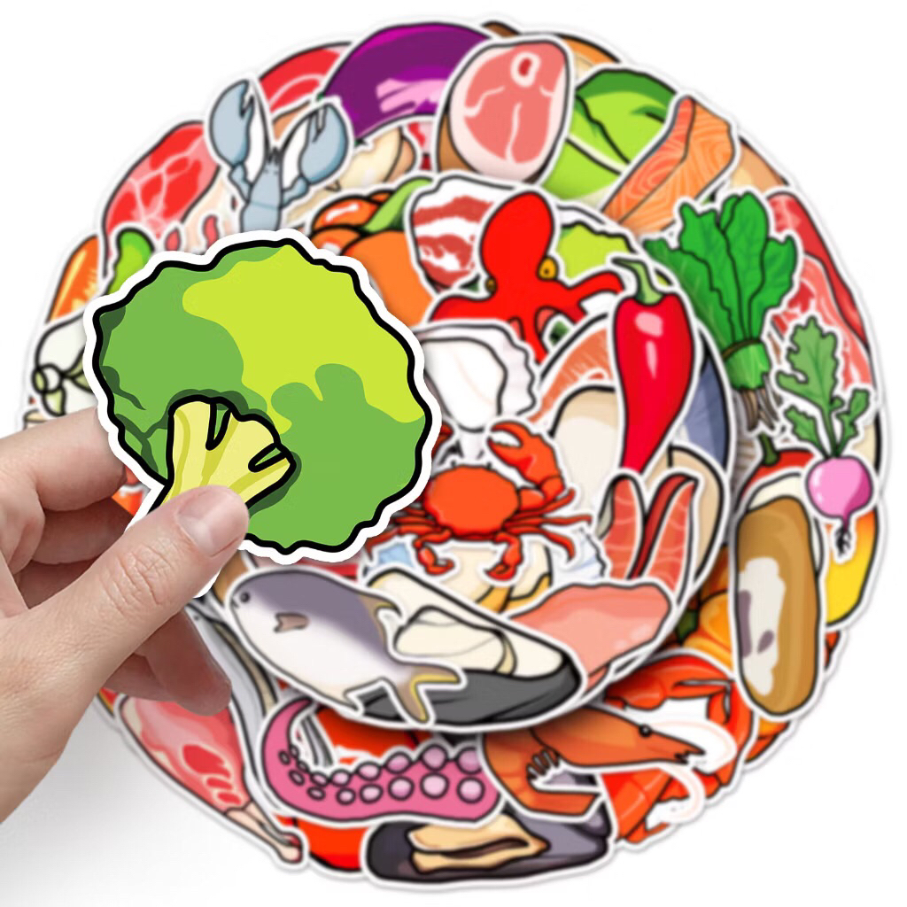 sticker sea food các món
