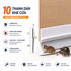 Combo 10 Thanh Dán Chặn Khe Hở Dài 100cm Chống Côn Trùng, Bụi Bẩn Cho Mọi Loại Cửa.
