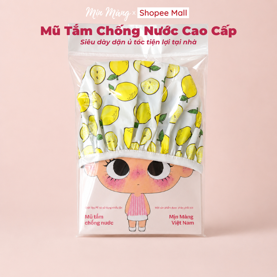 Mũ Tắm Trùm Đầu Chống Nước Co Giãn Chống Thấm Tái Sử Dụng Nhiều Lần MỊN MÀNG VIỆT NAM Chính Hãng