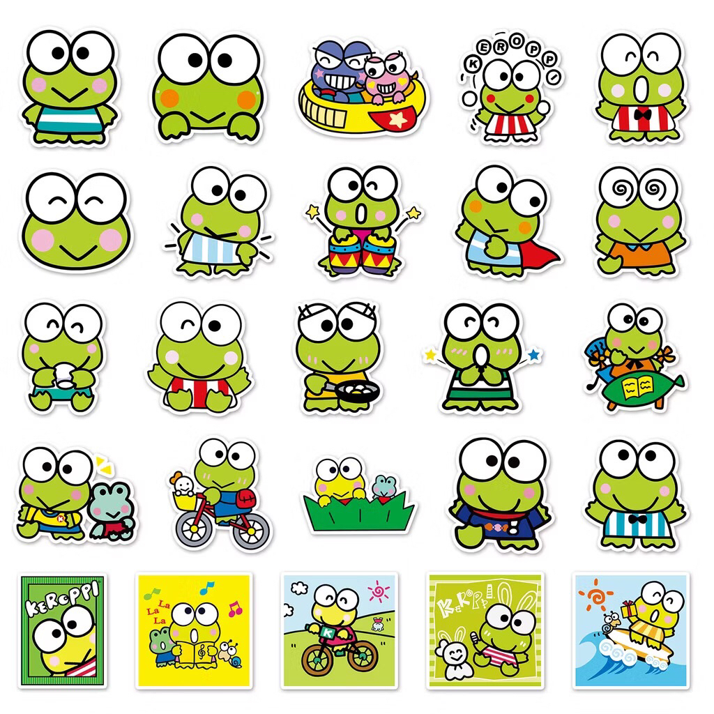 sticker sanrio keroppi ngộ nghĩnh