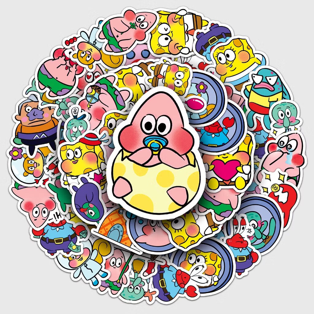 sticker bọt biển phiên bản chibi