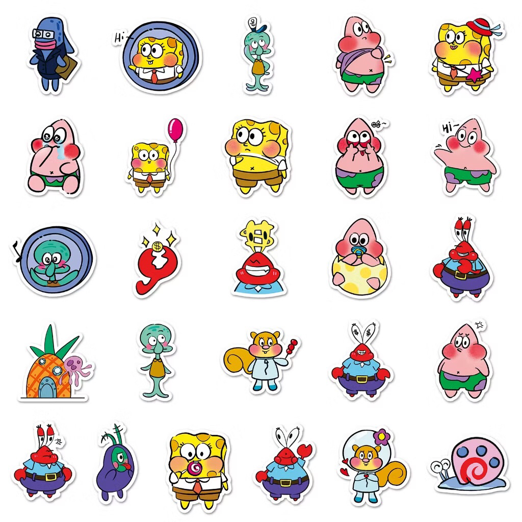 sticker bọt biển phiên bản chibi