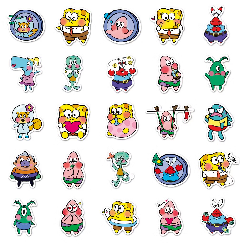 sticker bọt biển phiên bản chibi