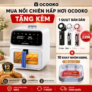 Nồi Chiên Hơi Nước QCOOKO 2026 AM-002A 6L – Màn Hình Cảm Ứng, Hàng Chính Hãng, Bảo Hành 12 Tháng