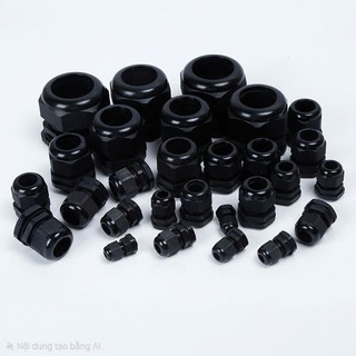 Ốc siết cáp PG nhựa PG7, PG9, PG11, PG13.5, PG16, PG19, PG21, PG25 chống nước IP68