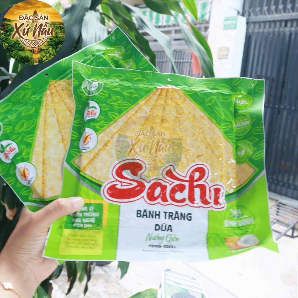 [COMBO 3 GÓI] Bánh Tráng Nướng Giòn Sachi Vị Nước Dừa Thơm Béo Giòn Tan
