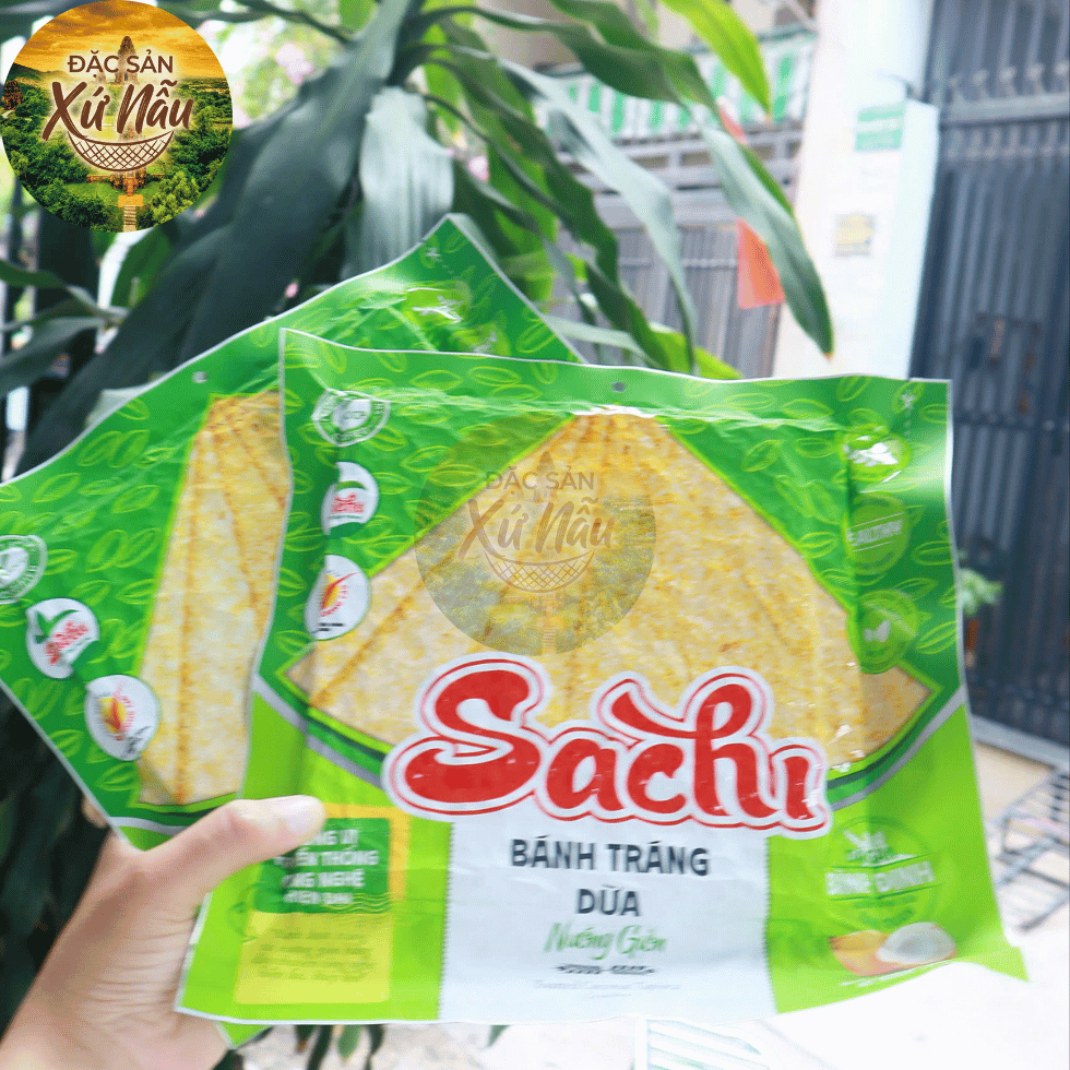 [COMBO 3 GÓI] Bánh Tráng Nướng Giòn Sachi Vị Nước Dừa Thơm Béo Giòn Tan