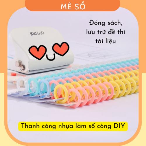 Thanh Còng Nhựa Làm Sổ A4 30 Lỗ Hiệu Kw-trio, Còng Nhựa Đóng Gáy Sổ, Nhựa PP Dẻo Dai, Cắt Ngắn Được