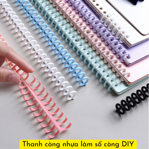 Thanh Còng Nhựa Làm Sổ A4 30 Lỗ Hiệu Kw-trio, Còng Nhựa Đóng Gáy Sổ, Nhựa PP Dẻo Dai, Cắt Ngắn Được