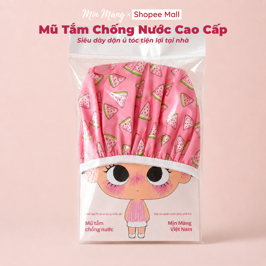 Mũ Tắm Trùm Đầu Chống Nước Co Giãn Chống Thấm Tái Sử Dụng Nhiều Lần MỊN MÀNG VIỆT NAM Chính Hãng
