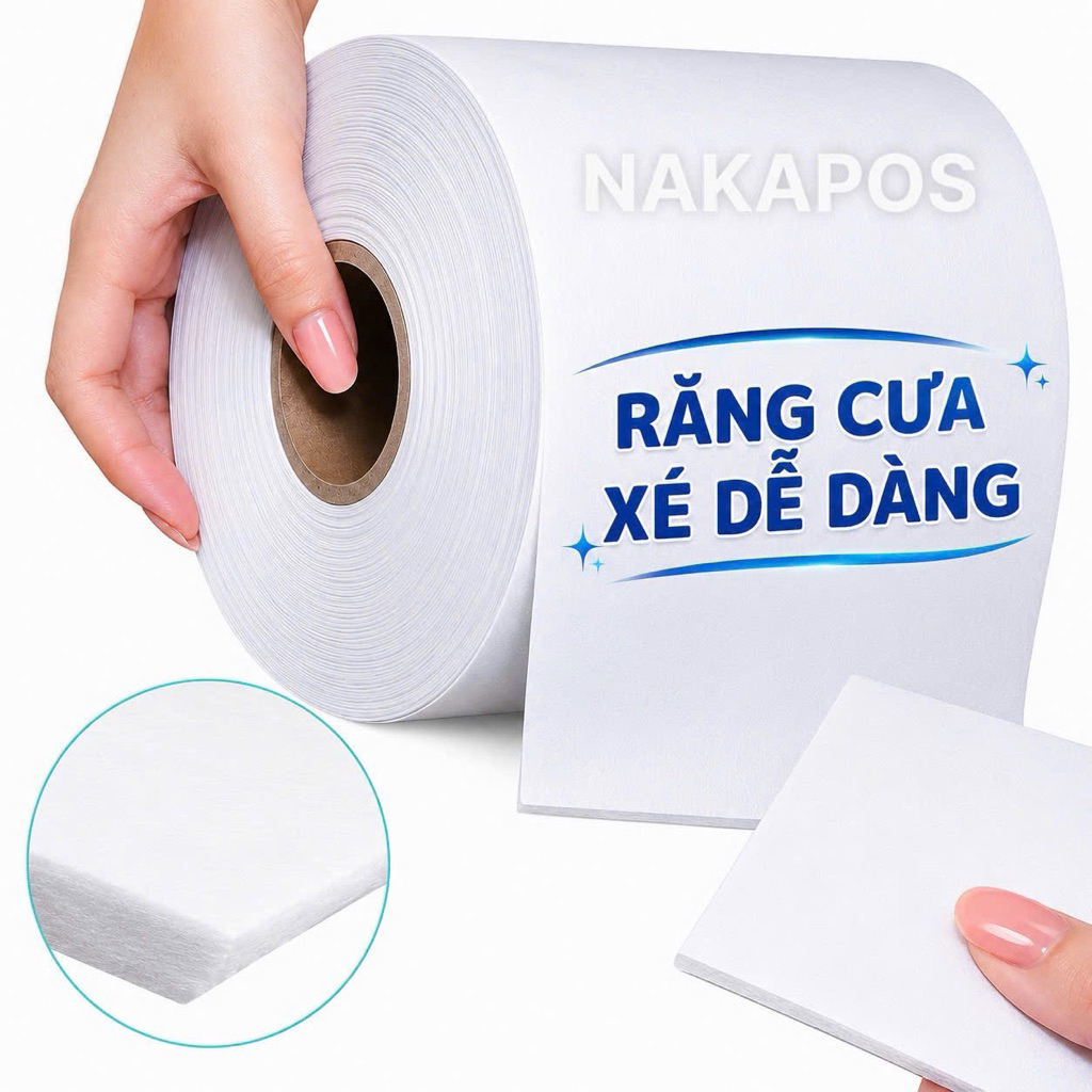 [COMBO 20 CUỘN] Tem in  75x50mm giấy in nhiệt 7.5x5 cm in đơn 75x50 Tem phụ Tem mã vạch 75*50 Decal nhiệt giấy nhiệt dán