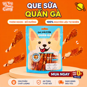Snack Cho Chó Dexinbone Que Xoắn Vị Sữa Quấn Gà, Bổ Sung Protein, Tăng Cường Canxi, Loại Bỏ Mảng Bám