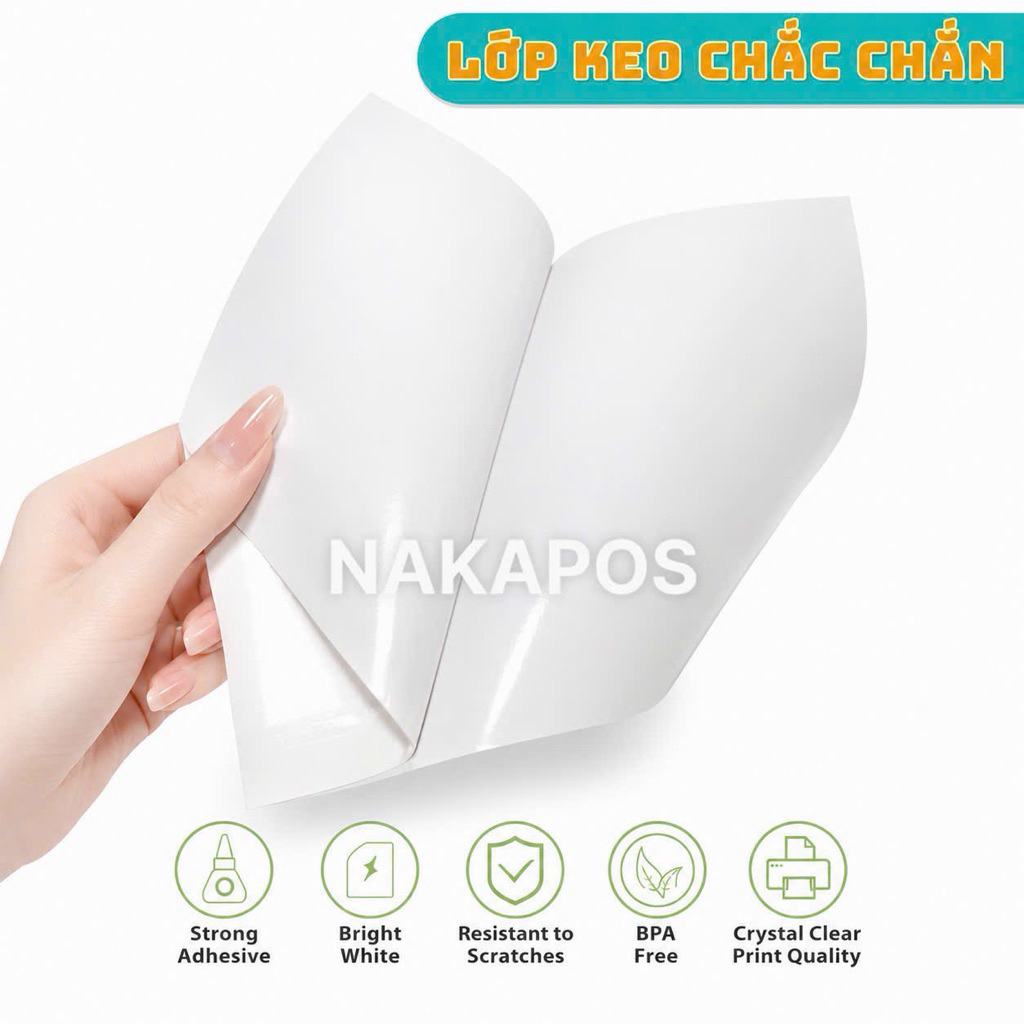 [COMBO 20 CUỘN] Tem in  75x50mm giấy in nhiệt 7.5x5 cm in đơn 75x50 Tem phụ Tem mã vạch 75*50 Decal nhiệt giấy nhiệt dán