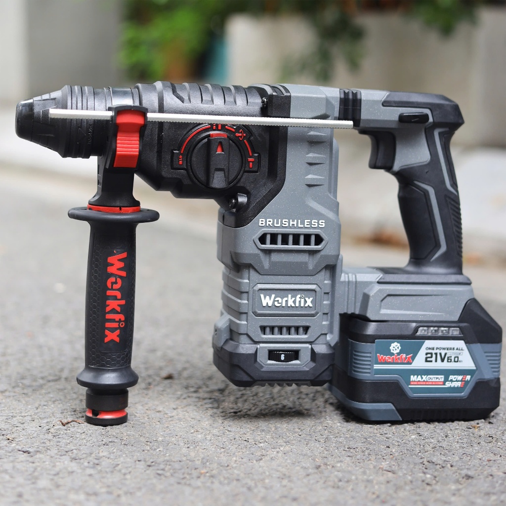 [AVS] Máy khoan đục bê tông WORKFIX WF-RH3003ATC, 6 Cấp chỉnh tốc, Có Antikickback, Lực đập lớn 3.0J