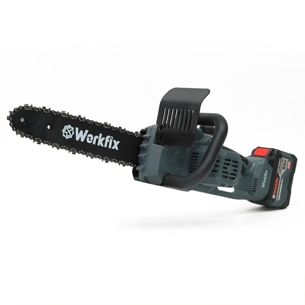 Máy cưa xích pin Workfix WF-CS1202BL, Động cơ Không chổi than, Chiều dài lam 28cm