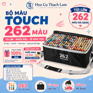 Bút Màu Marker Touch 48-60-80-100-168-262 Cây Chuyên Nghiệp Kèm Túi Vải Họa Cụ Tô Màu Dạ Vẽ Tranh